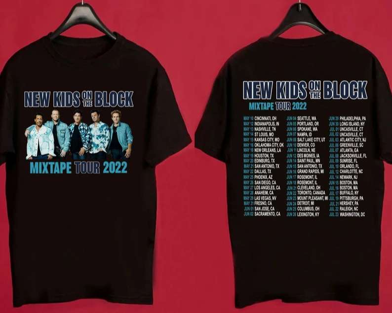 New Kids On The Block The Mixtape Tour 2022 NKOTB Concert T-Shirt