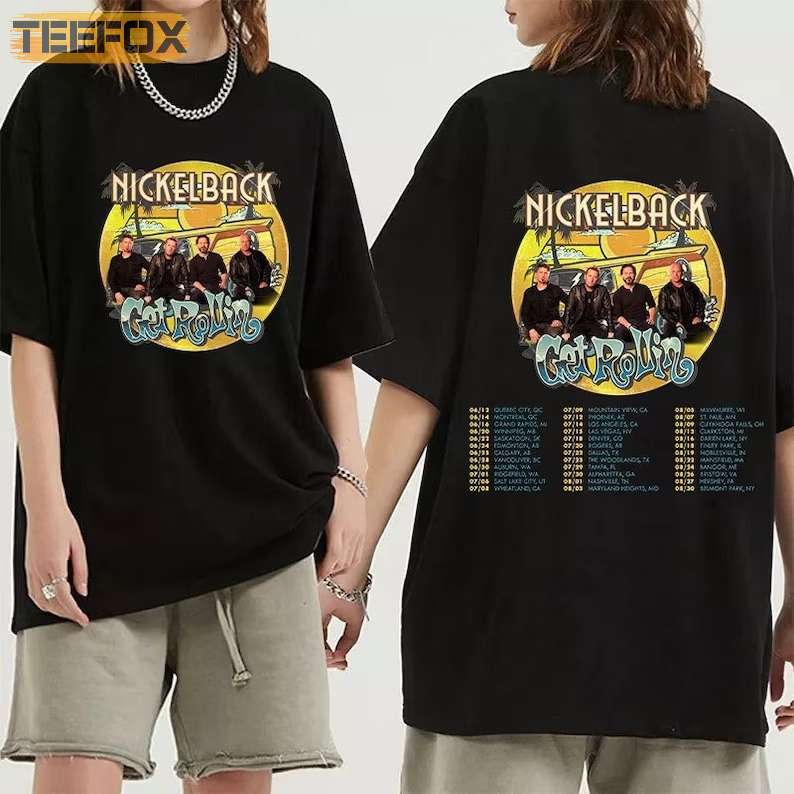 Nickelback Get Rollin' Tour 2023 Band Concert T-Shirt