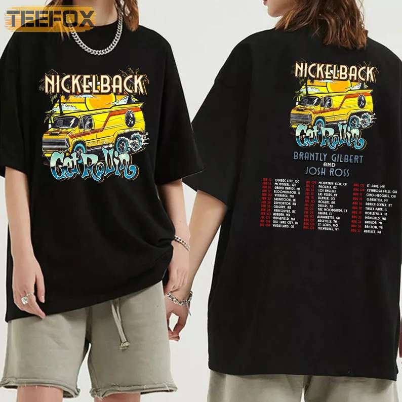 Nickelback Get Rollin' Tour 2023 Concert T-Shirt