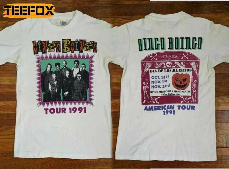 Oingo Boingo Irvine Meadows Dia De Los Muertos Concert Tour Vintage 1991 T-Shirt