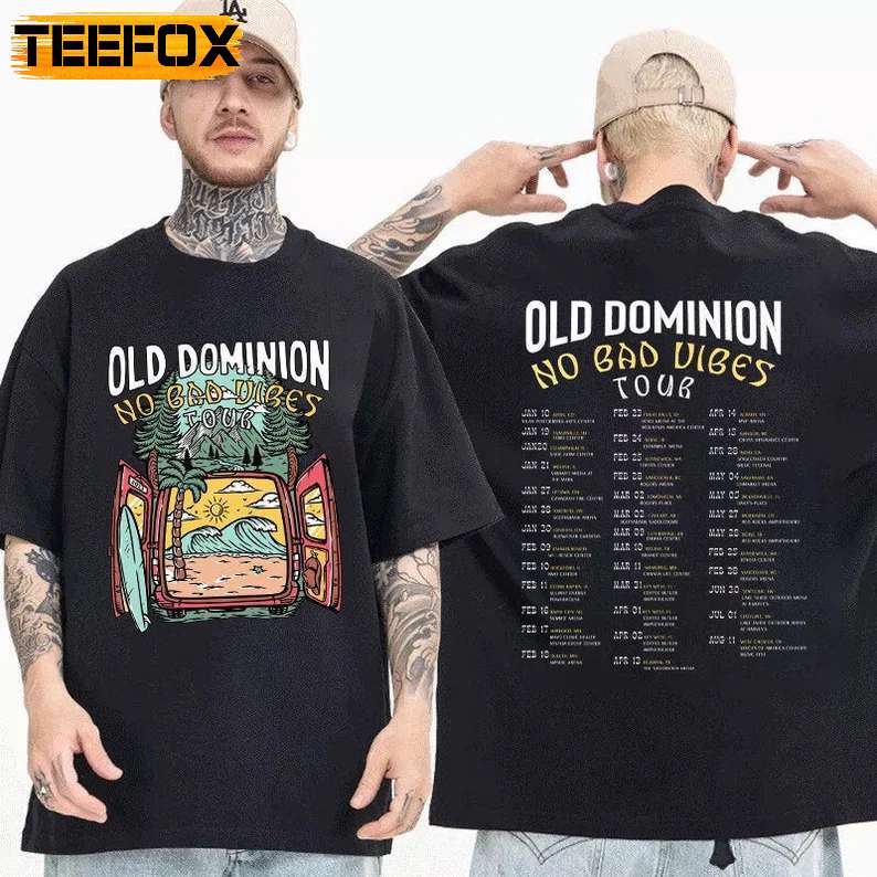 Old Dominion No Bad Vibes Tour Concert T-Shirt