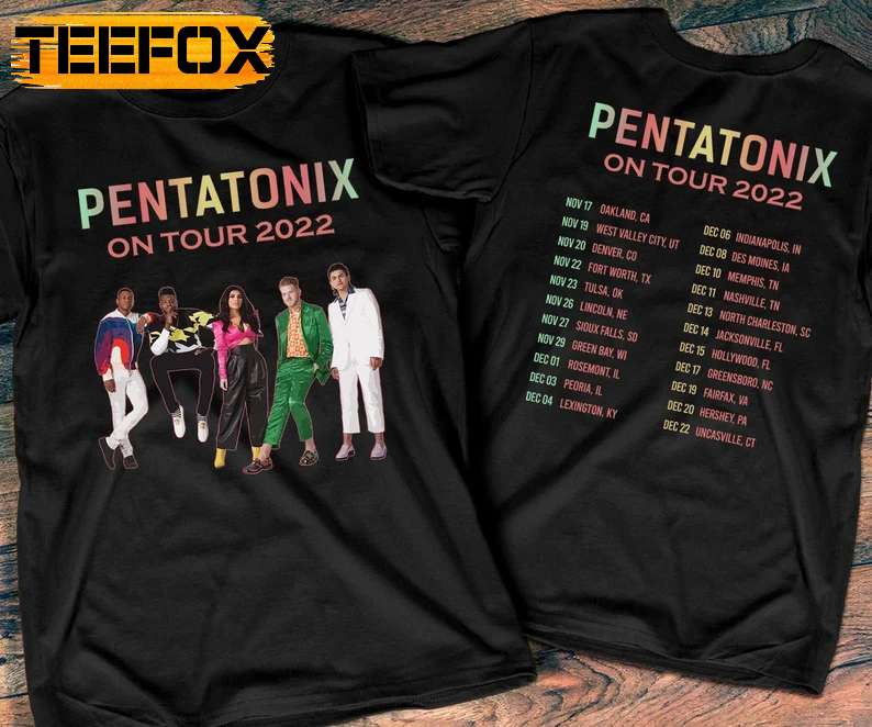 Pentatonix A Christmas Spectacular Tour 2022 Band on Concert T-Shirt