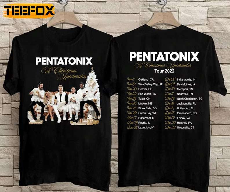 Pentatonix A Christmas Spectacular Tour 2022 Concert Music T-Shirt