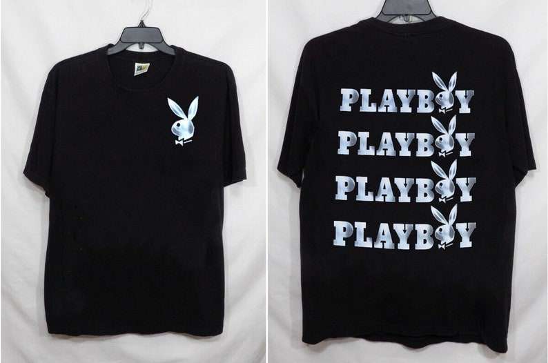 Playboy Bunny Black White Logo T-Shirt