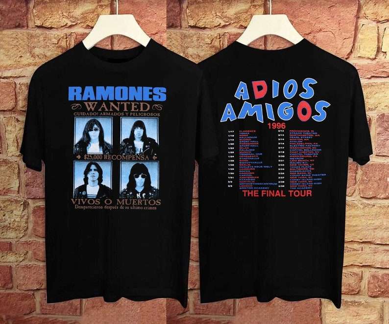 Ramones Adios Amigos The Final Tour 1996 T-Shirt