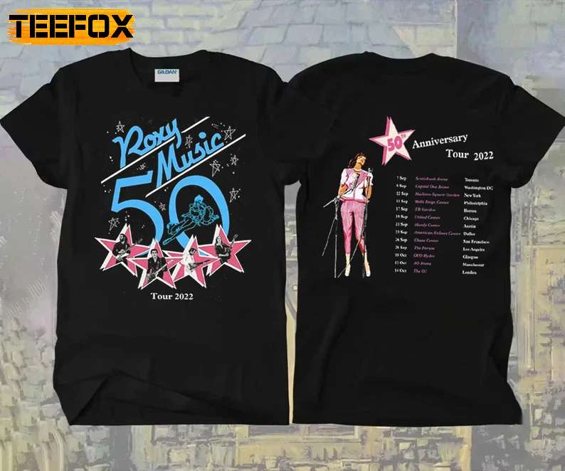 Roxy Music 50th Anniversary Tour 2022 T-Shirt