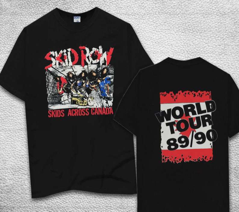 Skid Row Skids Across Canada World Tour 8990 T Shirt