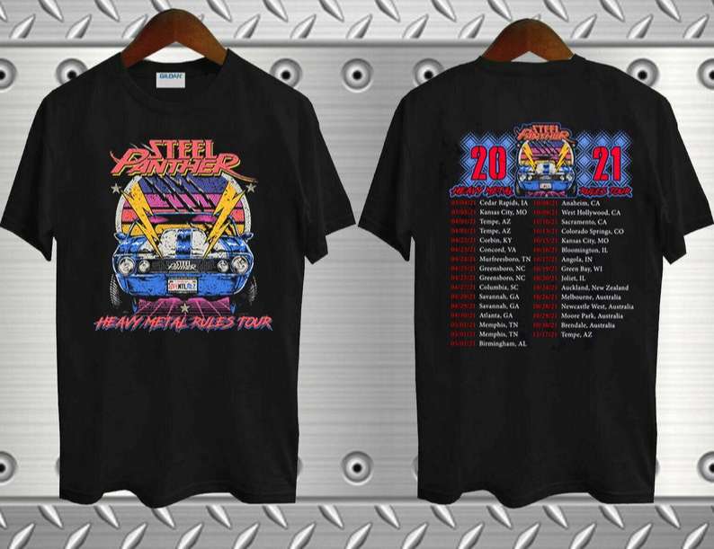 Steel Panther Heavy Metal Rules Tour Dates 2021 T Shirt