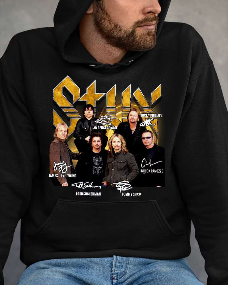 Styx Rock Band Signatures T-Shirt For Men And Women