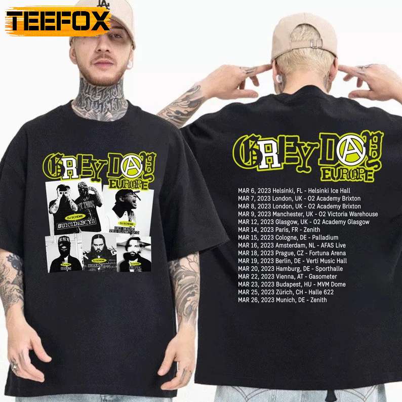 Suicideboys Grey Day 2023 Tour Europe Concert T-Shirt