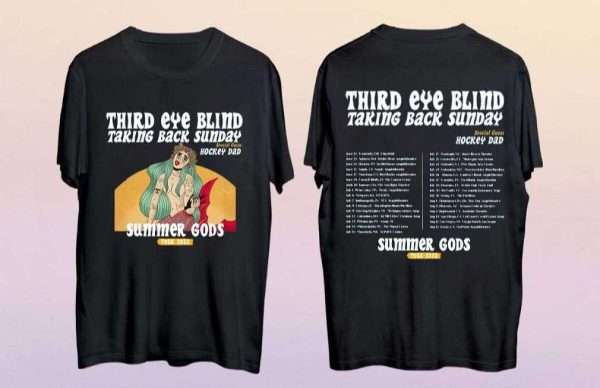 Third Eye Blind Summer Gods Tour 2022 Rock Band T-Shirt