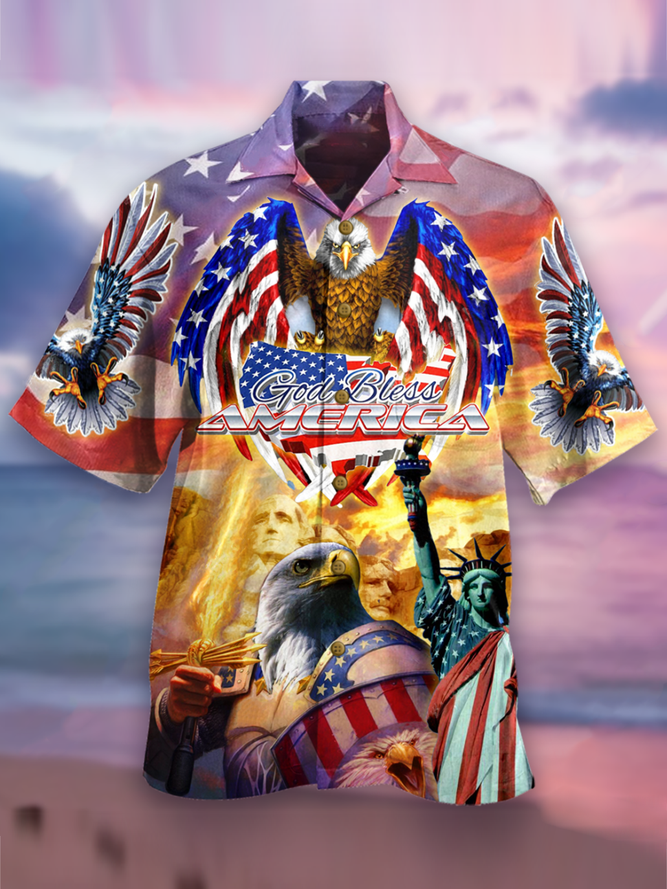 God Bless American Unisex Hawaiian Shirt Unisex