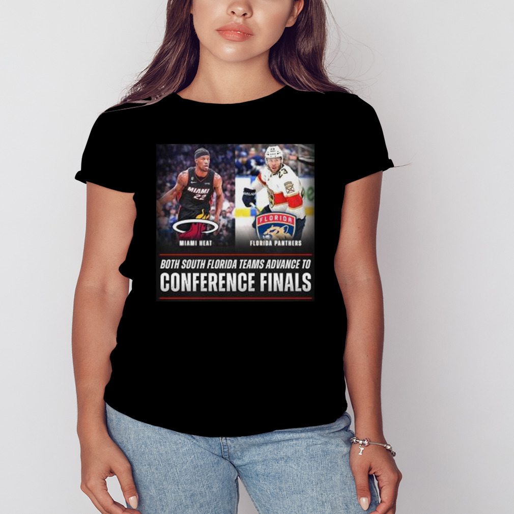 Miami Heat vs Florida Panther Both South Florida teams Advance to Conference Finals shirt 2 Women's tshirt