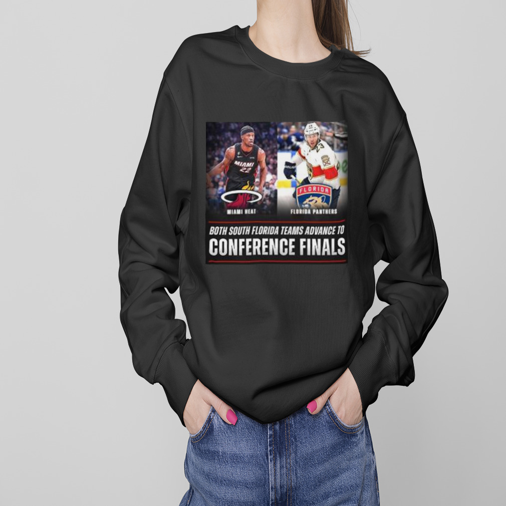 Miami Heat vs Florida Panther Both South Florida teams Advance to Conference Finals shirt 4 Sweaters