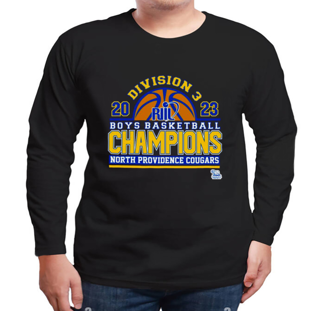 North Providence Cougars 2023 Division 3 Boys Basketball Champions T-shirt 3 Longsleeve tshirt