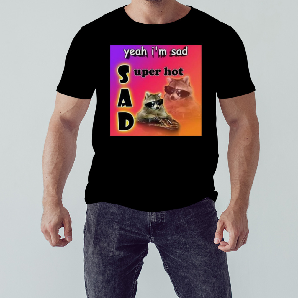 Snazzy Seagull Design Yeah I’m Sad Super Hot Cool Raccoon Word Shirt 1 Unisex tshirt