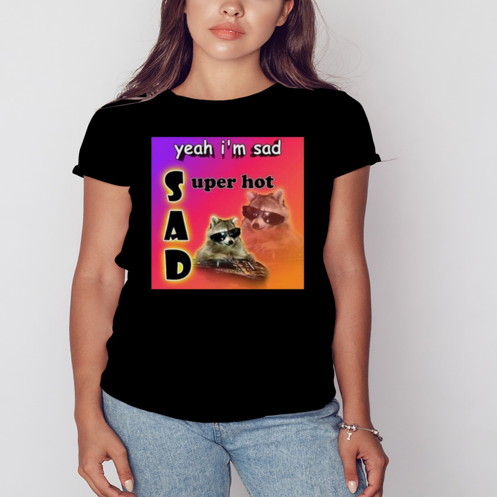 Snazzy Seagull Design Yeah I’m Sad Super Hot Cool Raccoon Word Shirt 2 Women's tshirt