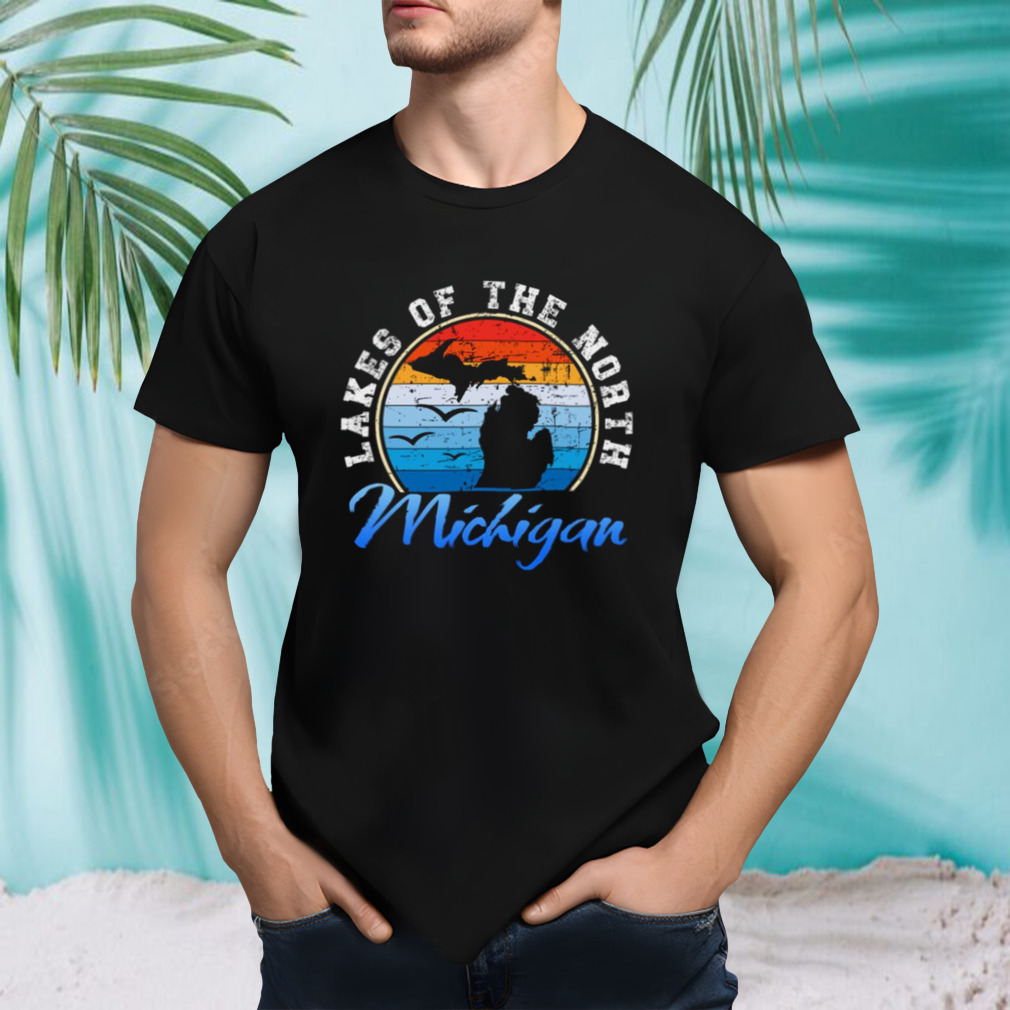 Sunset Design Lakes Of The North Michigan shirt