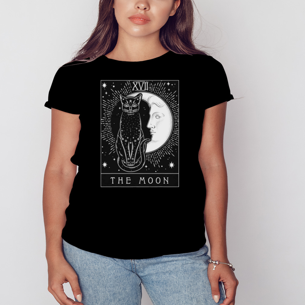 Tarot Card Crescent Moon And Cat Graphic shirt 2 Women's tshirt
