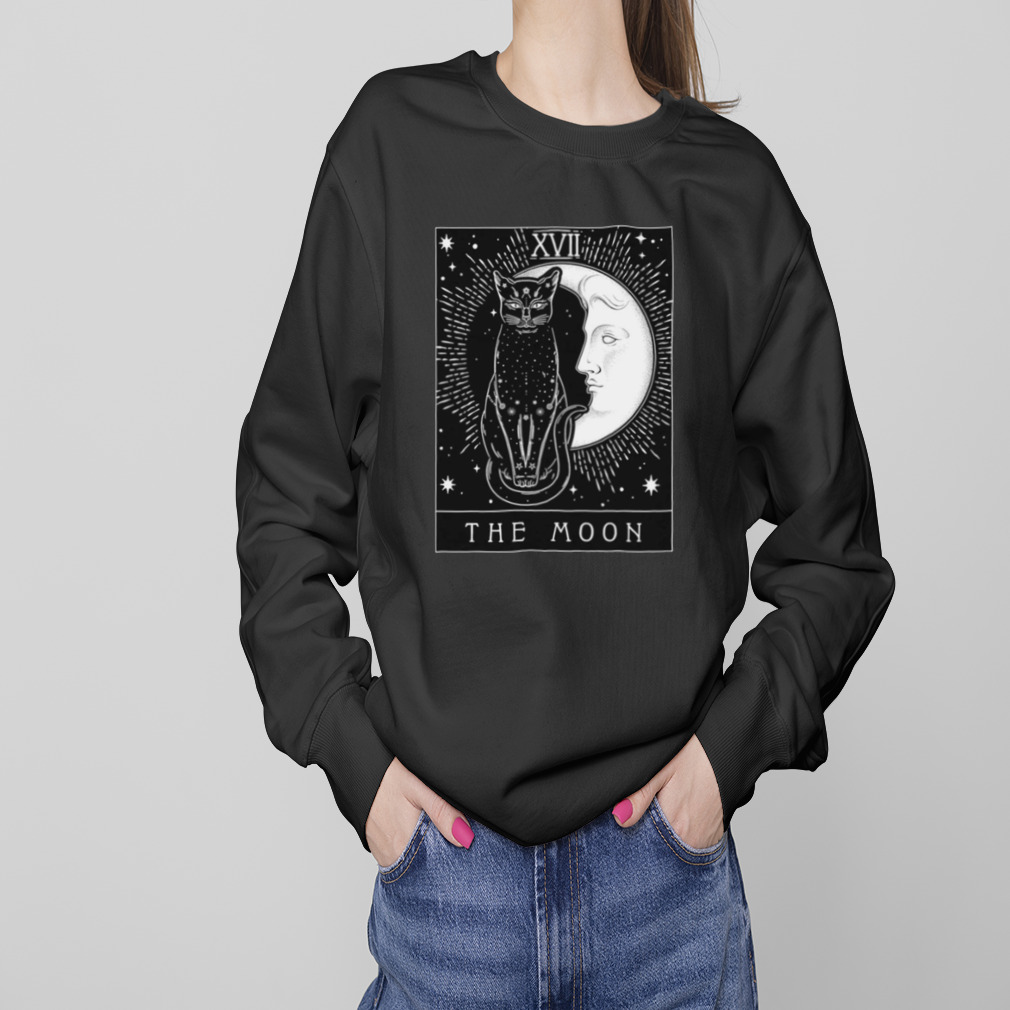 Tarot Card Crescent Moon And Cat Graphic shirt 4 Sweaters