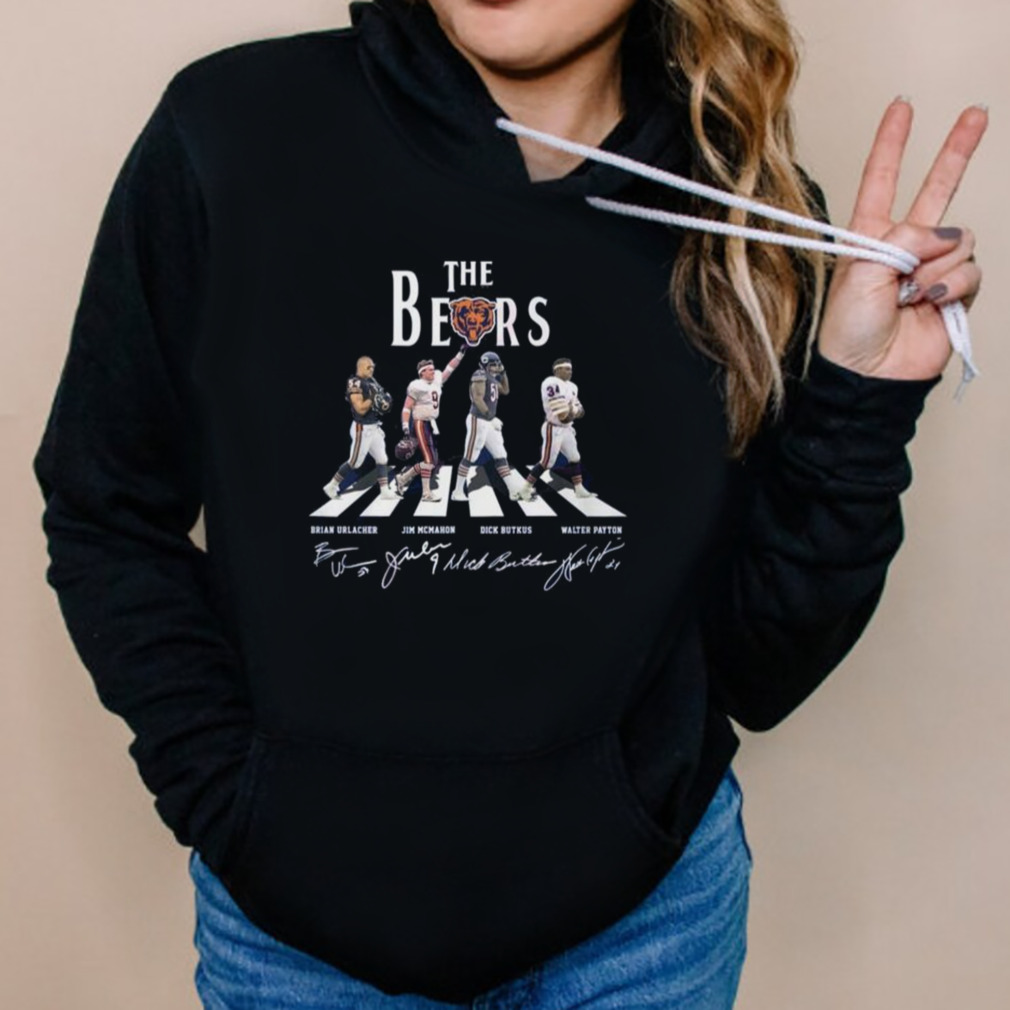 The Bears Urlacher Mcmahon Butkus and Peyton abbey road signatures shirt 5 Hoodies