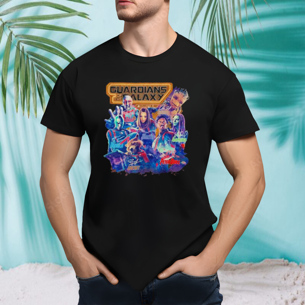Guardians of the Galaxy volume 3 2023 season signatures shirt