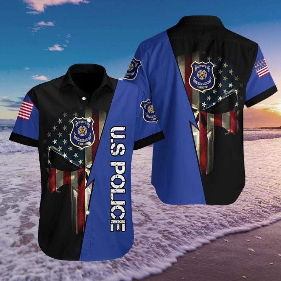 Hawaiian Aloha Shirts Skull Us Police 1 Hawaiian Aloha Shirts Skull Us Police