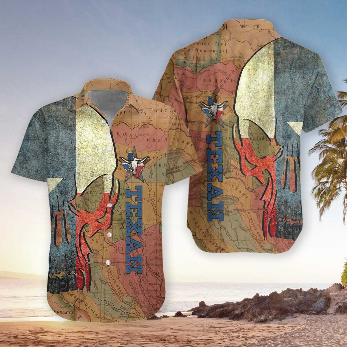 Hawaiian Aloha Shirts Texan And Skull 1 Hawaiian Aloha Shirts Texan And Skull