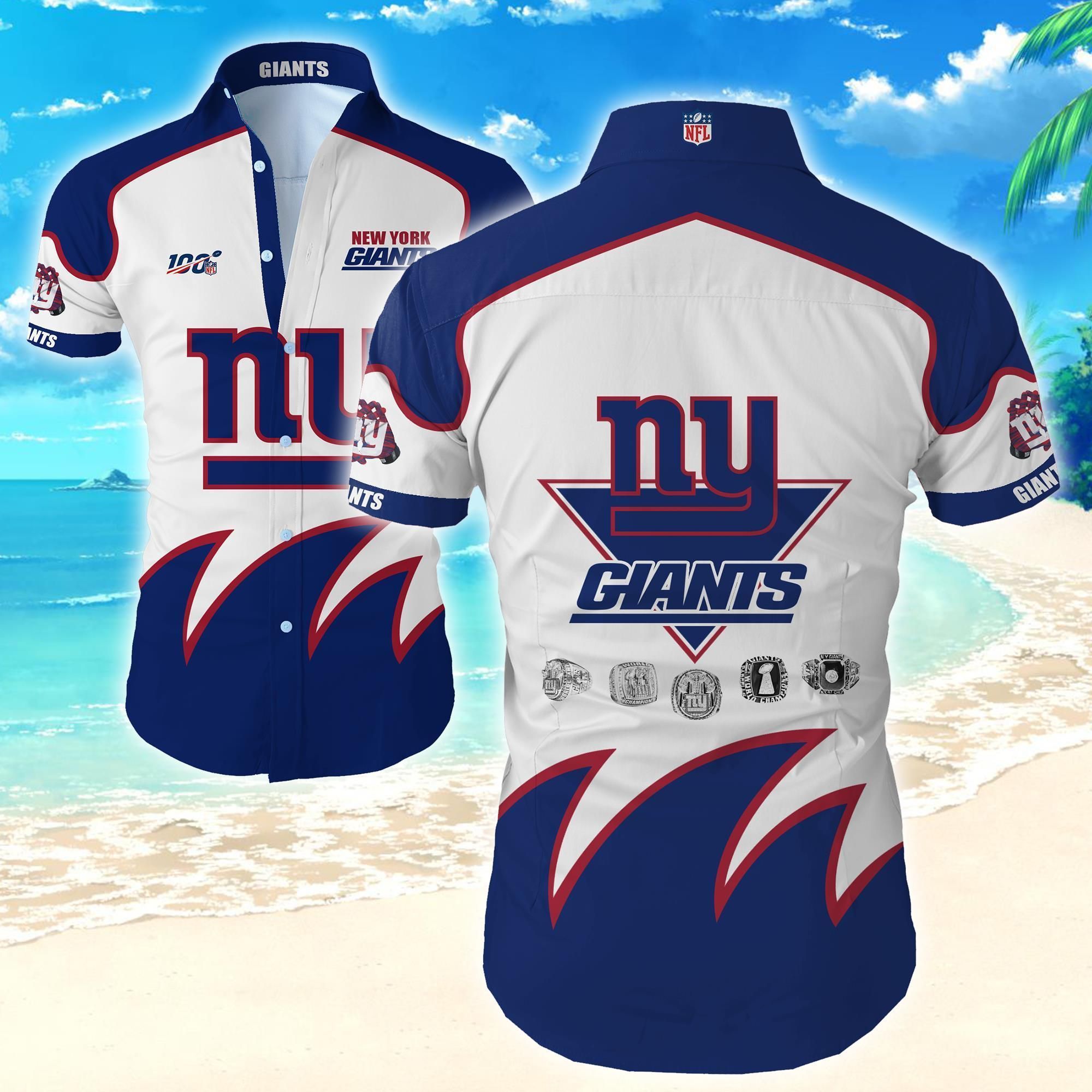 New York Giants Aloha Hawaiian Shirt – SportsDexter