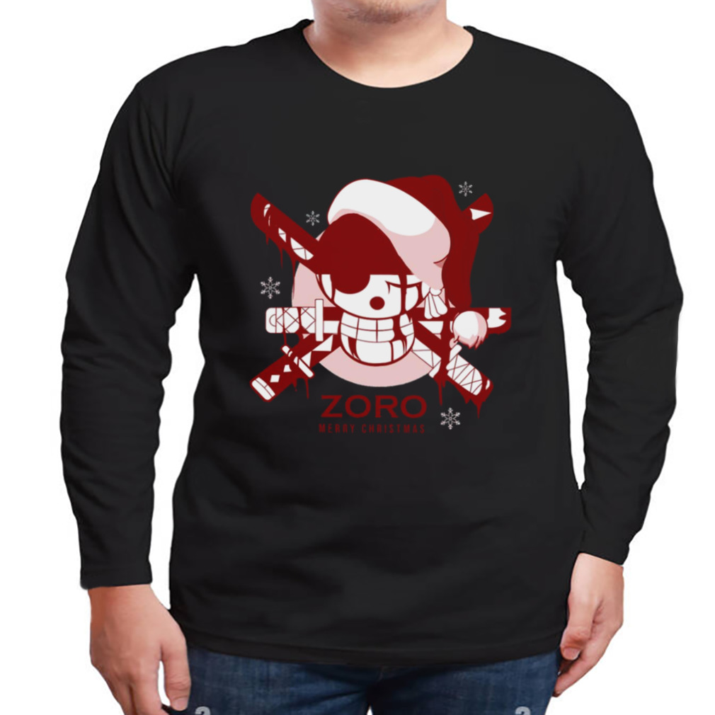 Zoro Merry Christmas One Piece Christmas shirt 3 Longsleeve tshirt