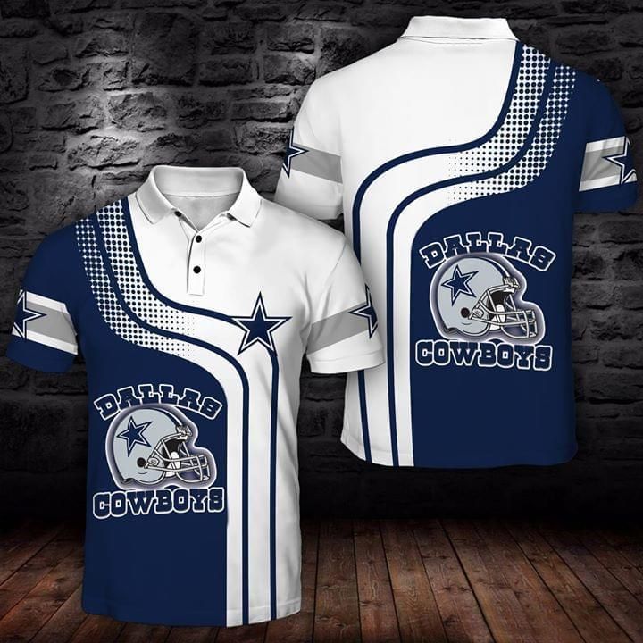 Dallas Cowboys Graphic Printed 3D All Over Print Polo Shirt