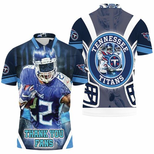 Derrick Henry #22 Thanks You Fan Tennessee Titans Afc South Division Champions Super Bowl Polo Shirt