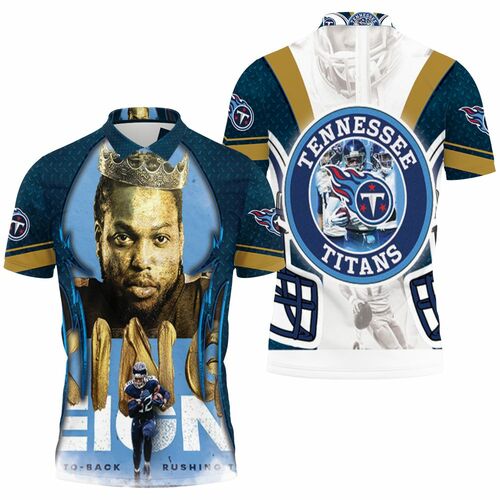 Derrick Henry King #22 Tennessee Titans Afc South Division Champions Super Bowl 3D All Over Print Polo Shirt