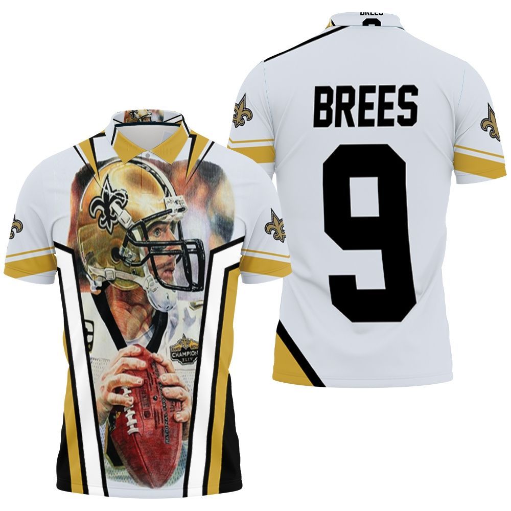 Drew Brees New Orleans Saints Picture Super Bowl Champion 3D All Over Print Polo Shirt