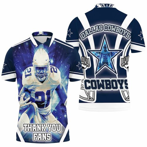 Emmitt Smith #22 Dallas Cowboys Super Bowl Nfc East Division 3D All Over Print Polo Shirt