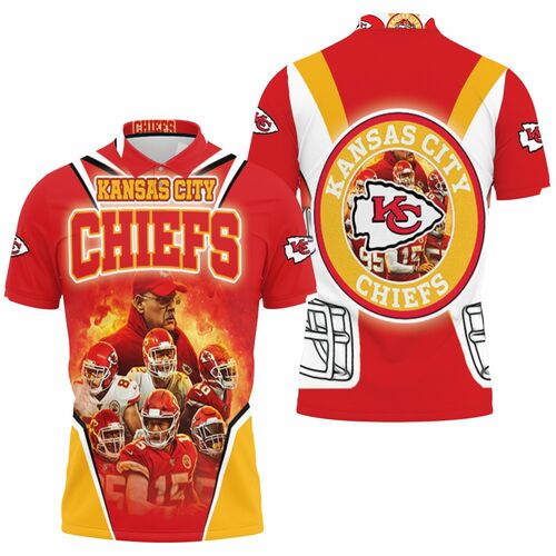 Kansas City Chiefs Andy Reid Hill 10 Clark 55 Mathieu 32 Mahomes 15 Jones 95 Kelce 87 For Fans Polo Shirt