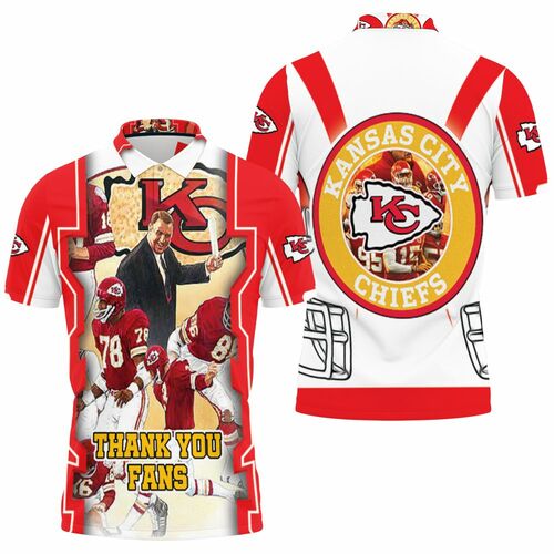 Kansas City Chiefs Thank You Fans Super Bowl Afc Division Champions 3D All Over Print Polo Shirt