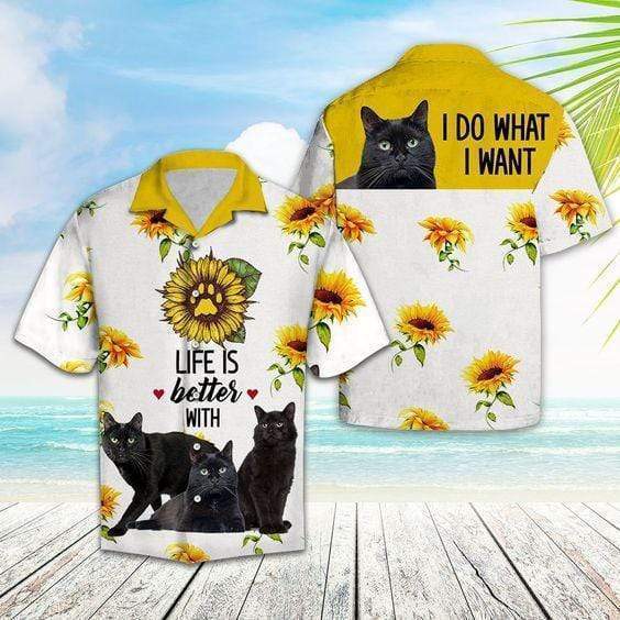 Life Is Better With Cats Hawaiian Shirt 1 Life Is Better With Cats Hawaiian Shirt