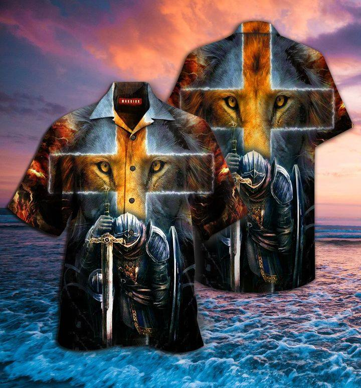 Lion Warrior Hawaiian Shirt 1 Lion Warrior Hawaiian Shirt