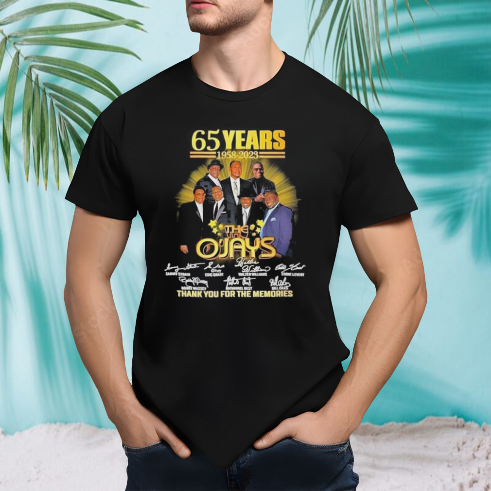 The O’jays 65 years 1958 2023 signatures thank you for the memories shirt