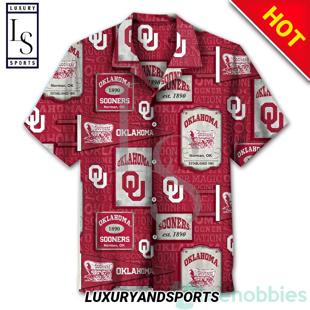 Oklahoma Sooners Vintage Hawaiian Shirt