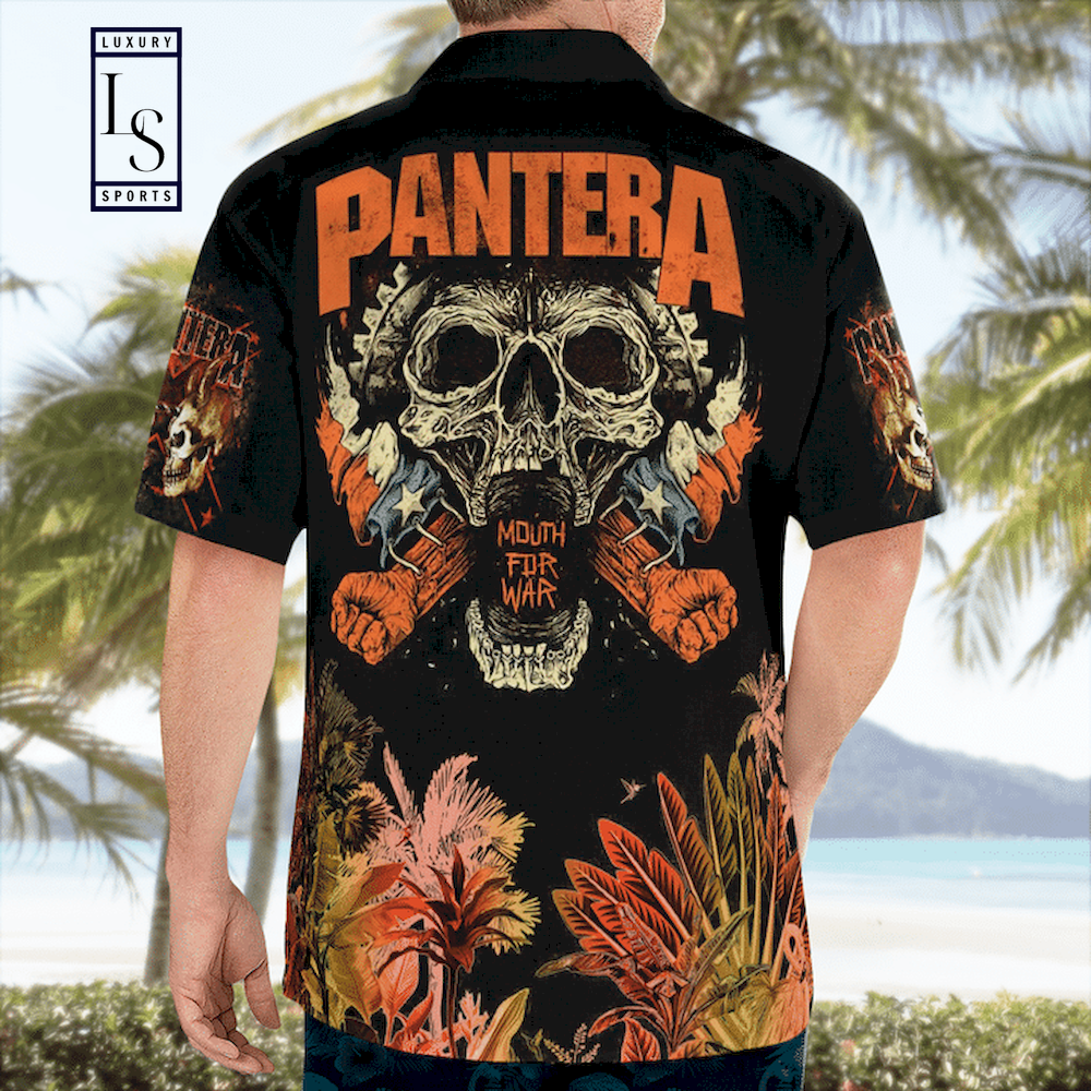 Pantera Skull Tropical Hawaiian Shirt