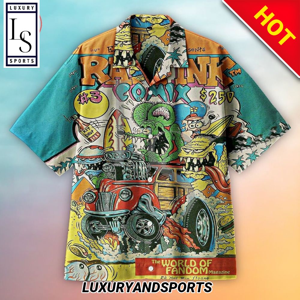 Rat Fink Comix Hawaiian Shirt