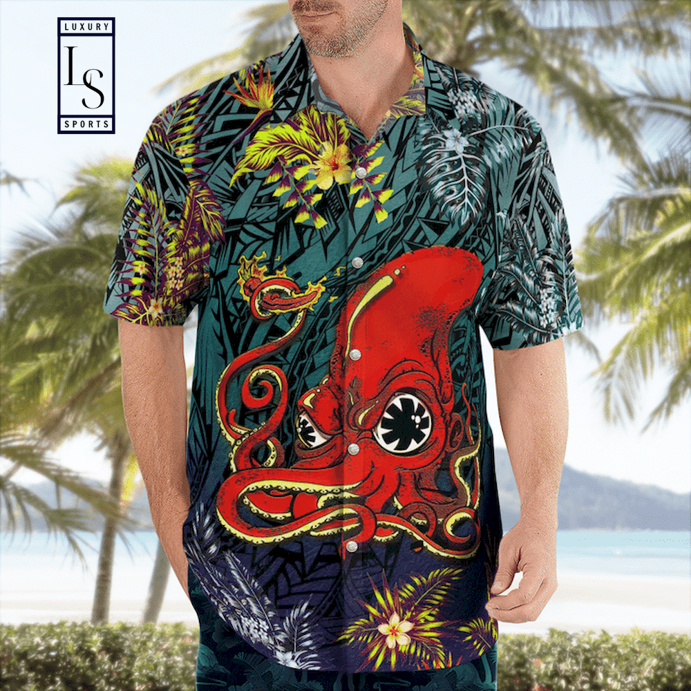 Red Hot Chili Peppers Octopus Hawaiian Shirt