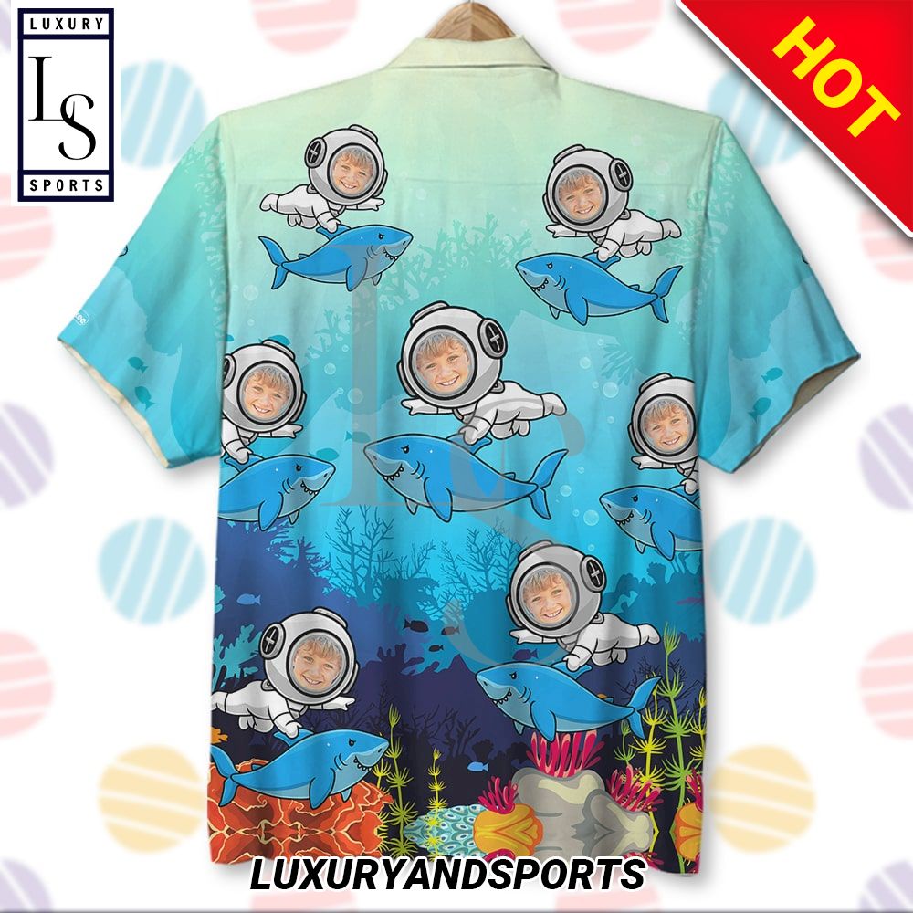 Scuba Diving Deep Blue Seas Hawaiian Shirt