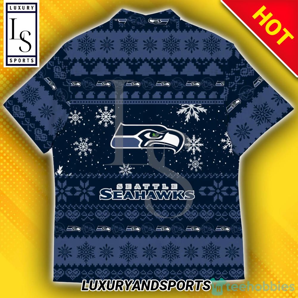 Seattle Seahawks Baby Yoda Star Wars Christmas Hawaiian Shirt