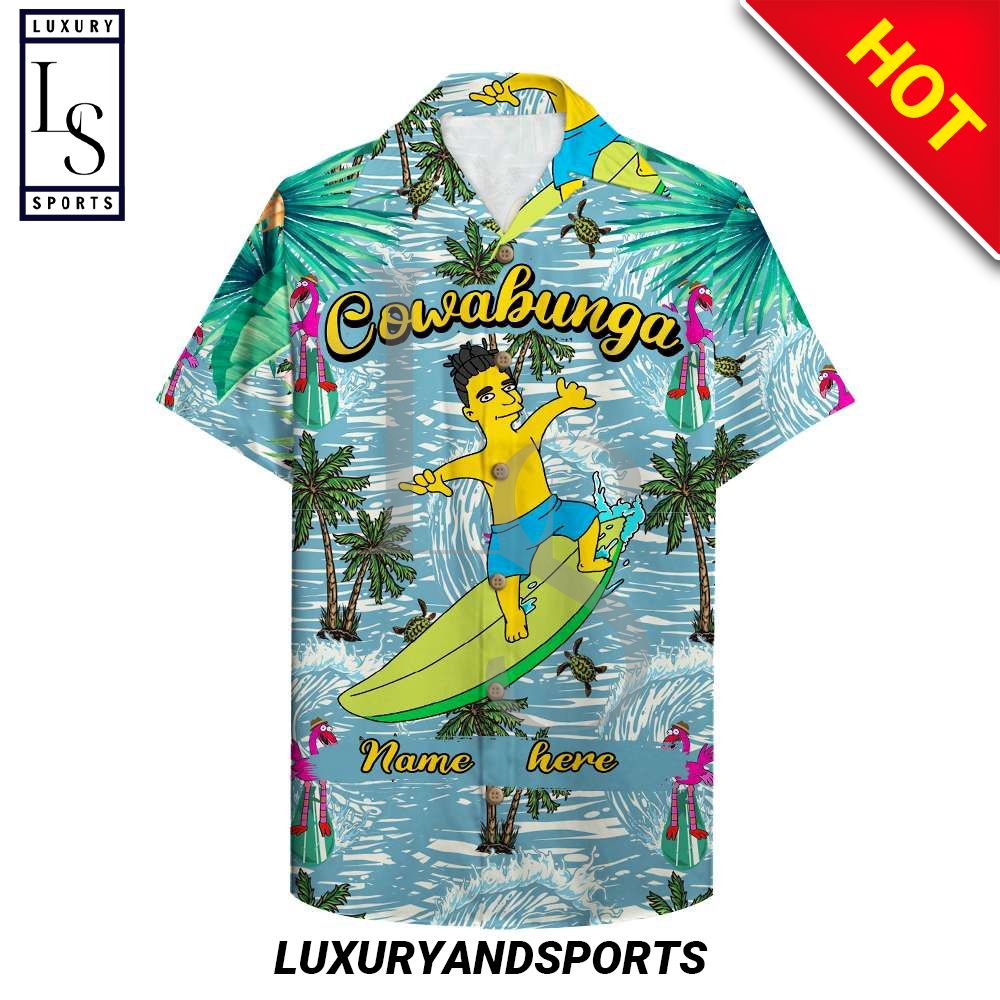 Simpsonalized Surfing Boy Hawaiian Shirt