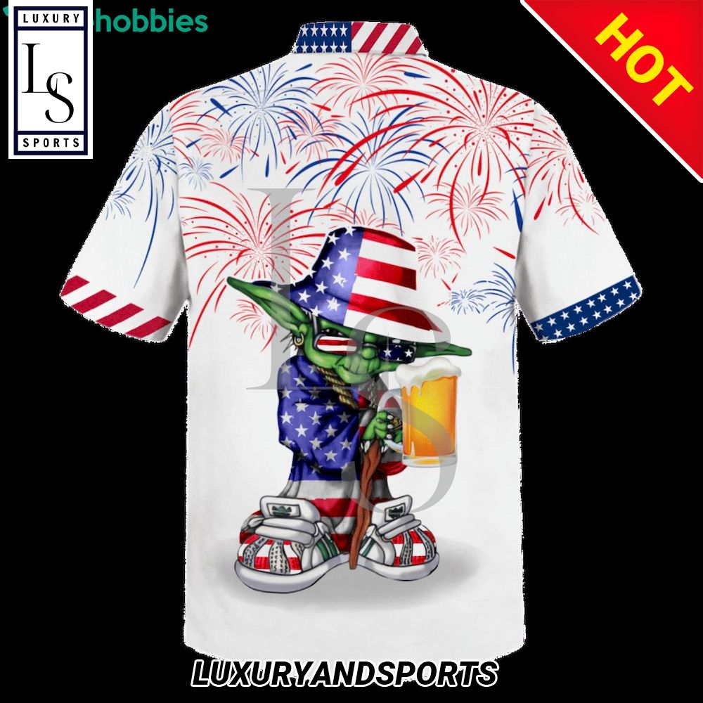 Star Wars Yoda Hip Hop Style Independence Day Hawaiian Shirt