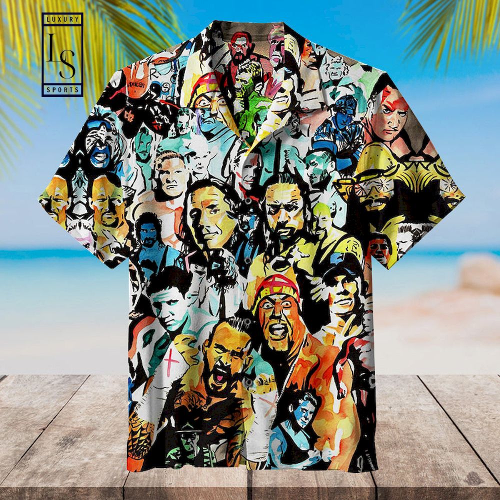 Star Wrestler WWE Hawaiian Shirt
