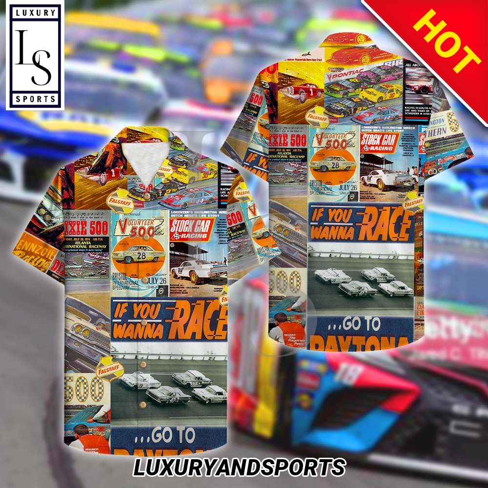 Stock Car Racing Magazine Hawaiian Shirt